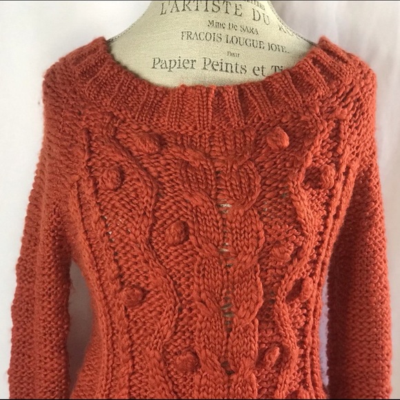 Anthropololgie Spiegel Red Knit Sweater - Picture 6 of 10